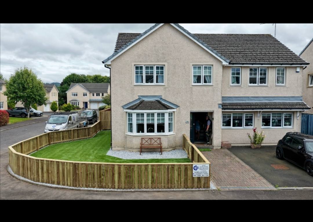 Completed garden with raised beds - view 2