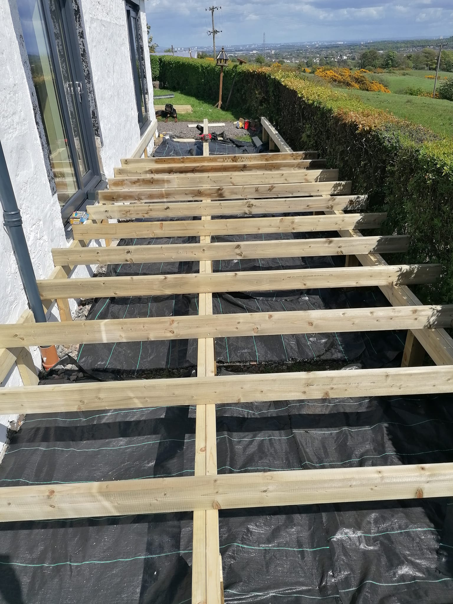 Deck construction in progress